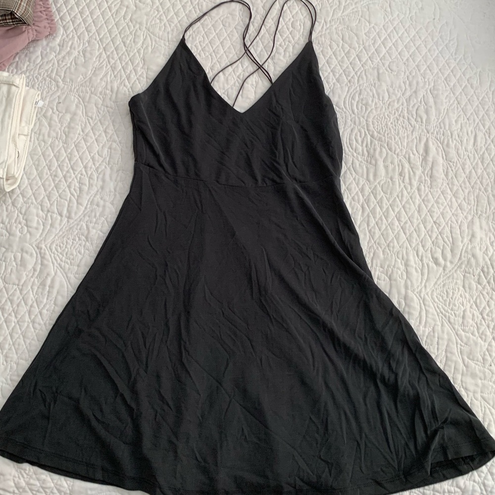 Dark Grey Strap Dress